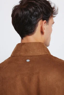 Cazadora acolchada efecto ante