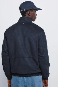 Cazadora acolchada efecto ante