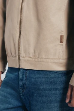 Cazadora algodón lavada contraste