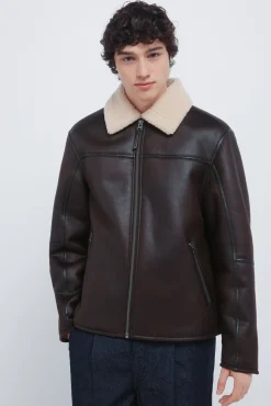 Cazadora aviador efecto ante doble faz