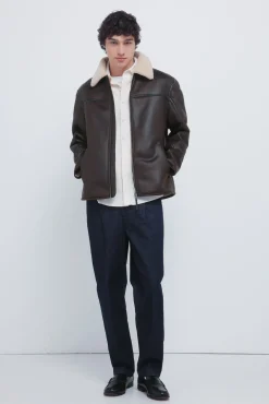 Cazadora aviador efecto ante doble faz