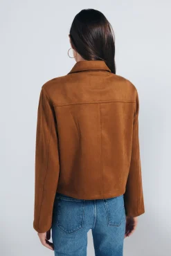 Cazadora bolsillos antelina