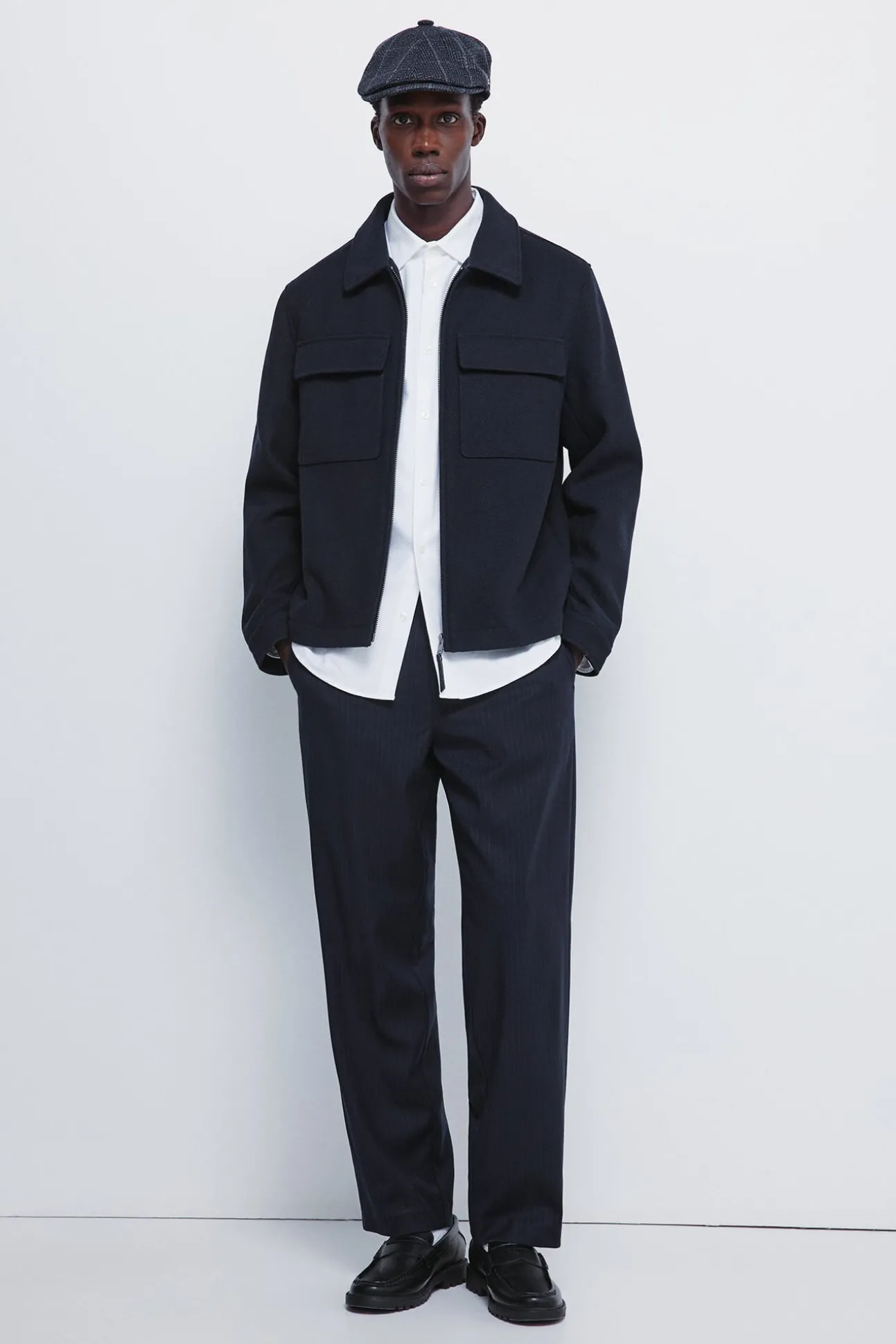 Cazadora camisera mezcla lana