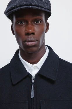 Cazadora camisera mezcla lana