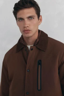 Cazadora con cuello pana