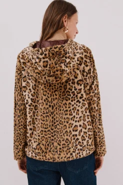 Cazadora corta reversible efecto pelo