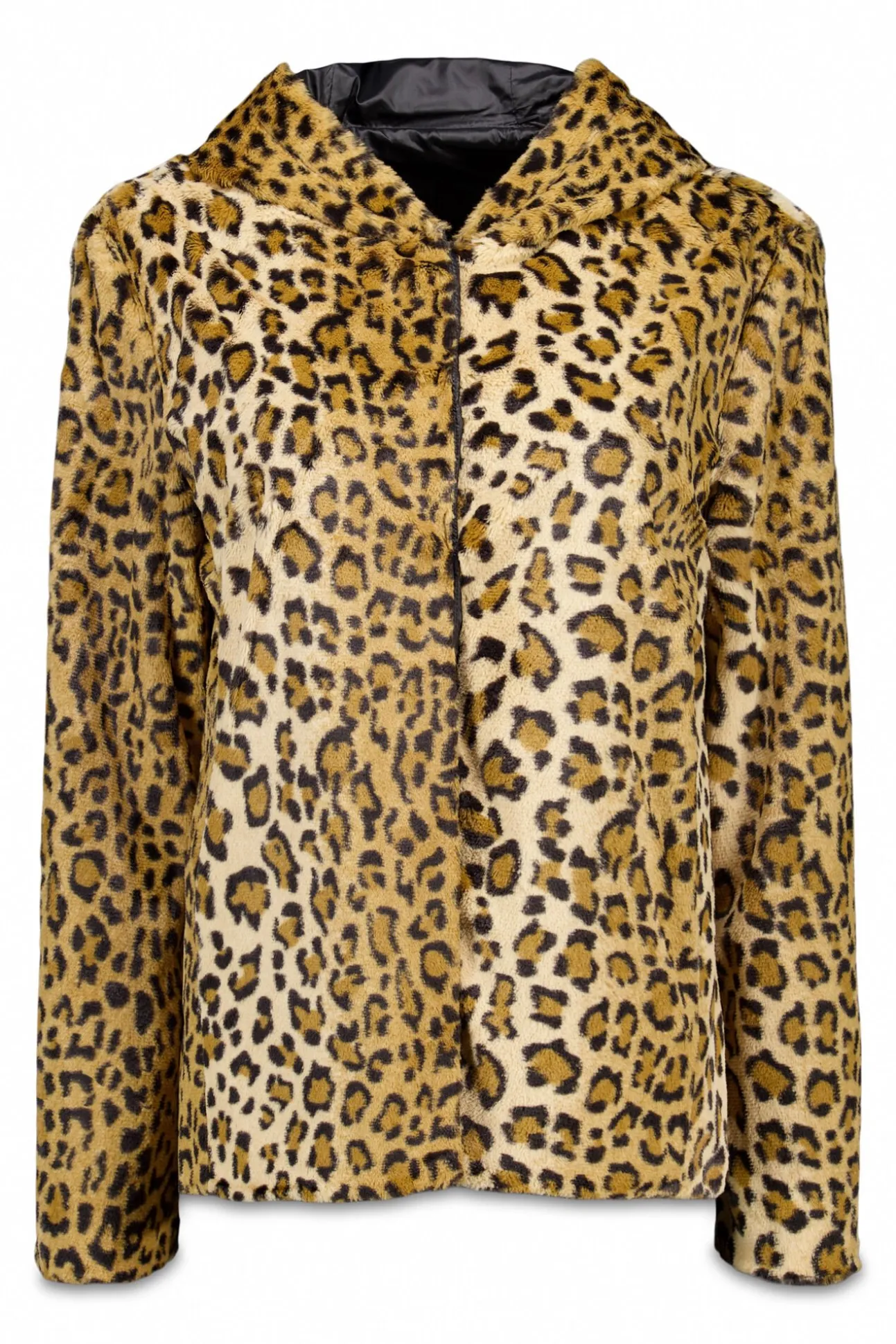 Cazadora corta reversible efecto pelo