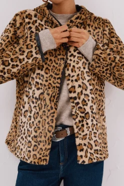 Cazadora corta reversible efecto pelo