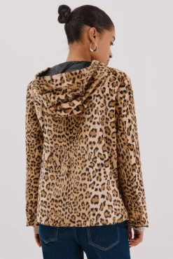 Cazadora corta reversible efecto pelo