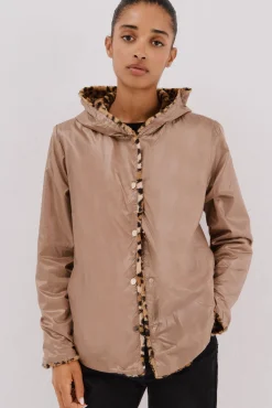 Cazadora corta reversible efecto pelo