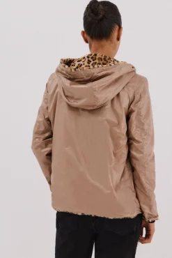 Cazadora corta reversible efecto pelo