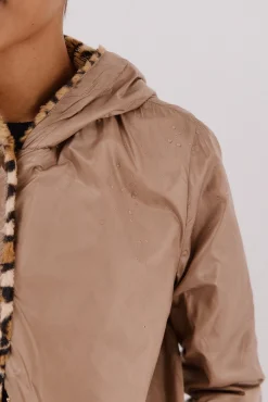 Cazadora corta reversible efecto pelo