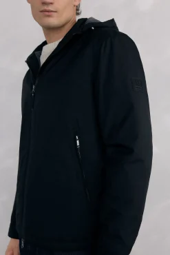 Cazadora cremallera con capucha