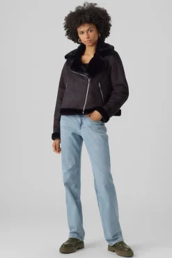 Cazadora de mujer de terciopelo con cremallera