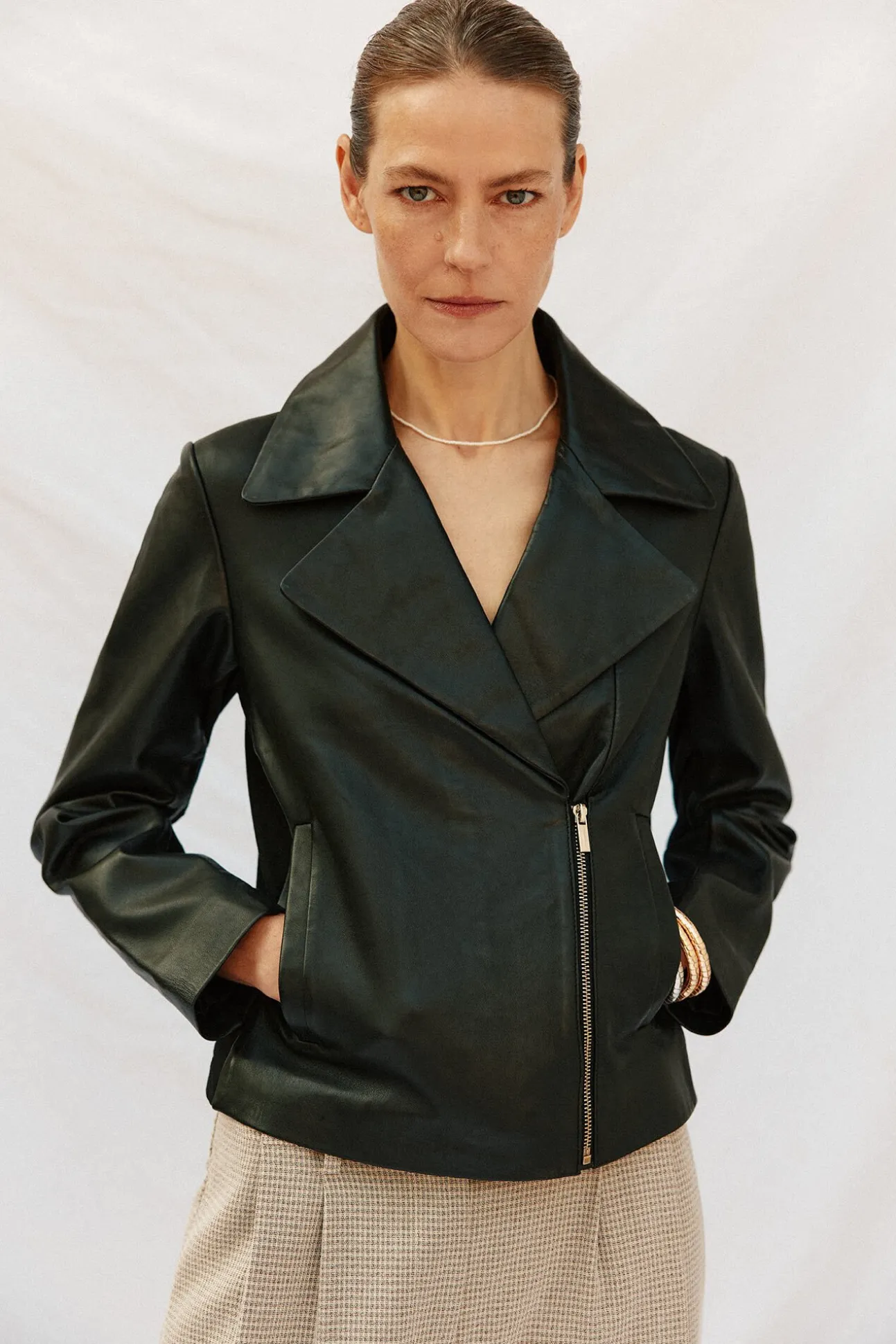 Cazadora de piel biker