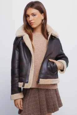 Cazadora doble faz cuello pelo