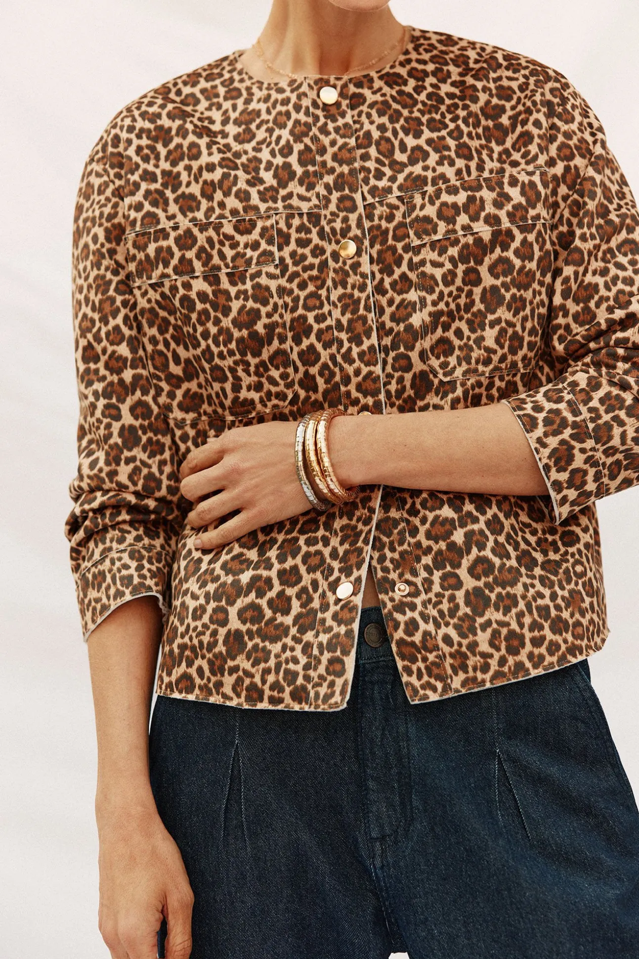 Cazadora efecto piel