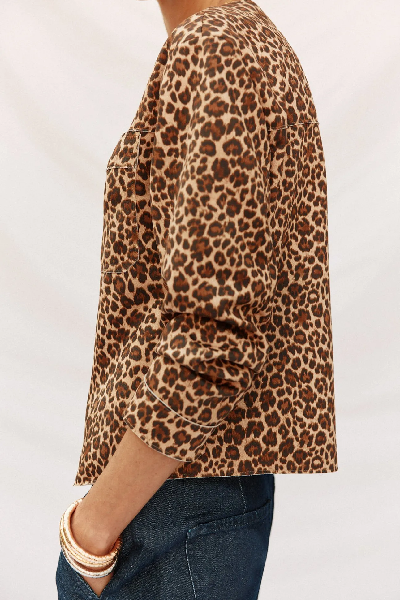 Cazadora efecto piel