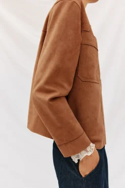 Cazadora efecto piel