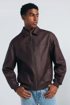 Cazadora efecto piel