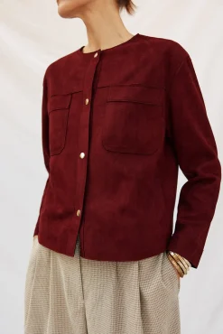 Cazadora efecto piel