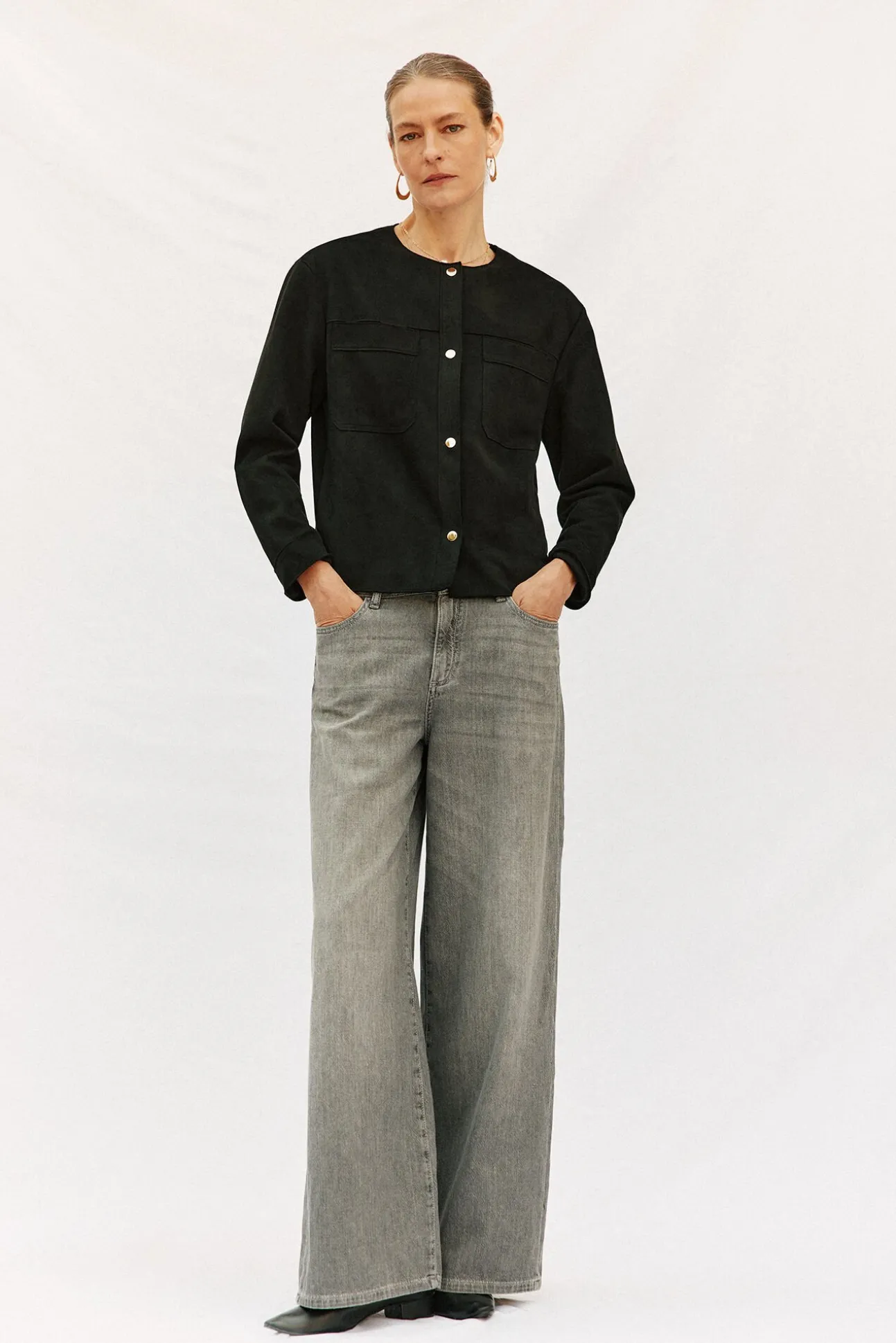 Cazadora efecto piel