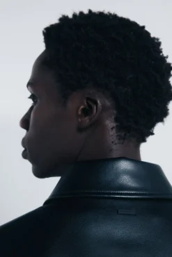 Cazadora efecto piel