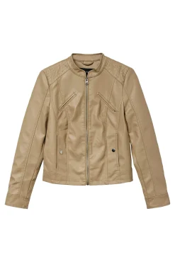 Cazadora efecto piel cuello Perkins