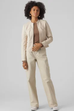 Cazadora efecto piel cuello Perkins