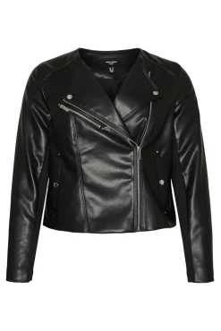 Cazadora efecto piel Curve