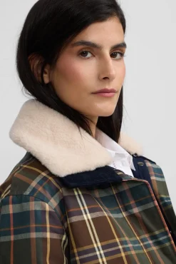 Cazadora encerada borrego cuadros