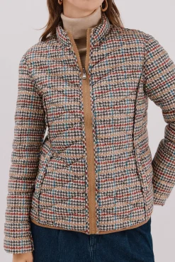 Cazadora reversible plumas