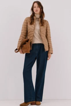 Cazadora reversible plumas