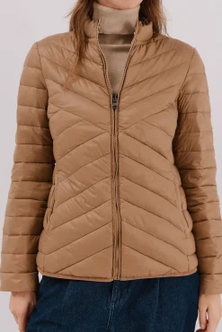 Cazadora reversible plumas