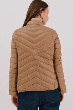 Cazadora reversible plumas