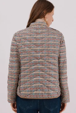 Cazadora reversible plumas