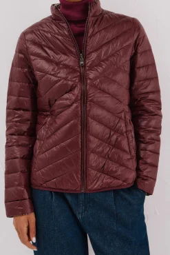 Cazadora reversible plumas