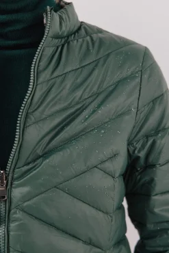 Cazadora reversible plumas