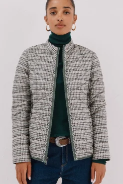 Cazadora reversible plumas