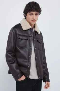 Cazadora trucker efecto ante doble faz