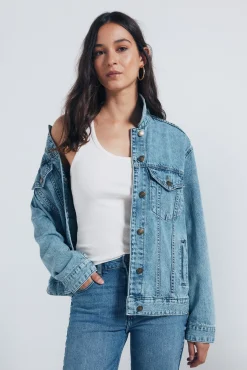 Cazaora vaquera oversized algodón