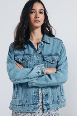 Cazaora vaquera oversized algodón