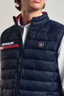 Chaleco acolchado azul marino banda Valecuatro