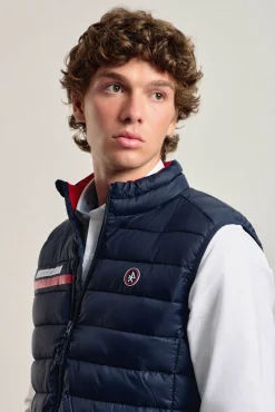 Chaleco acolchado azul marino banda Valecuatro