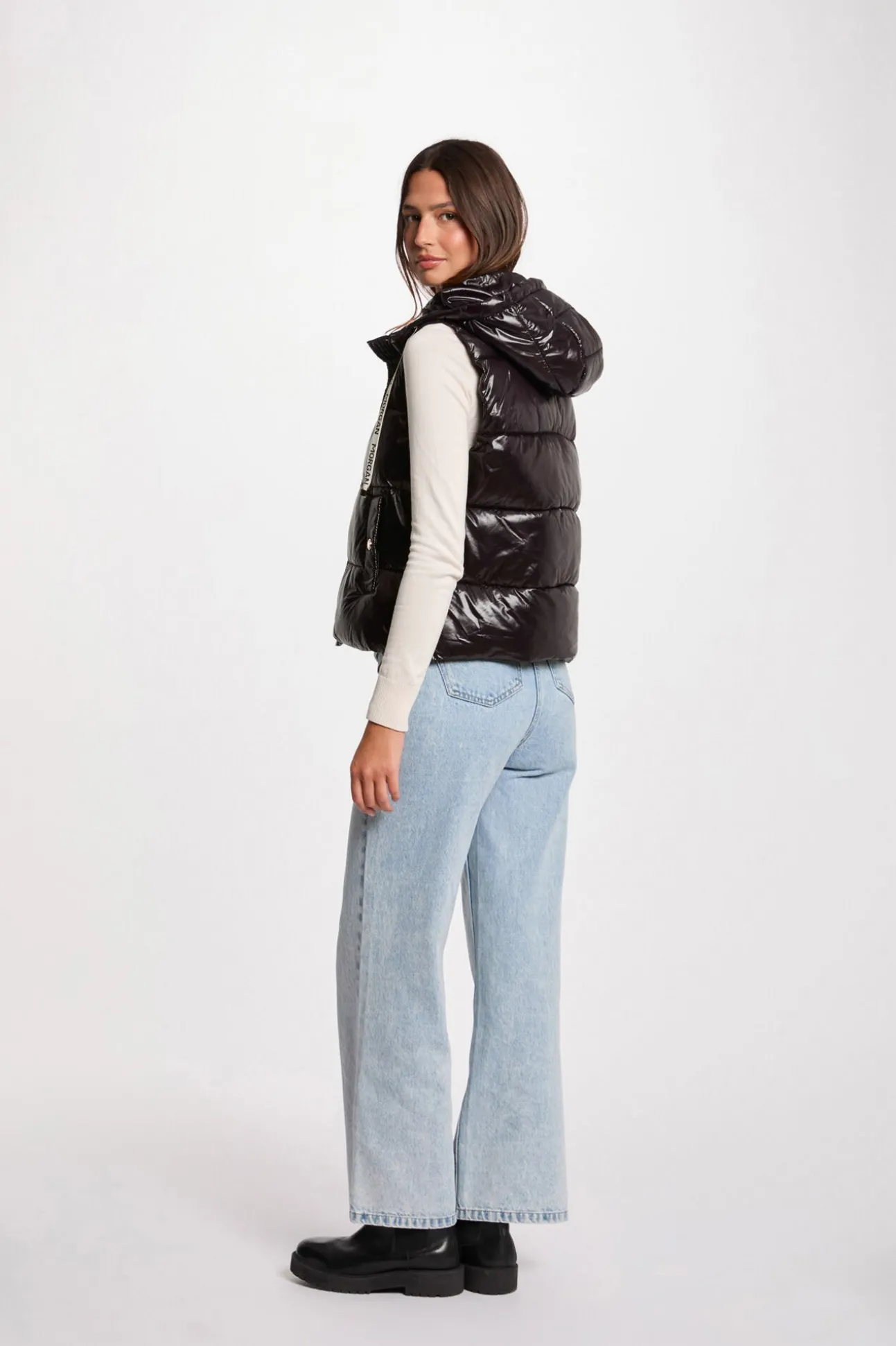 Chaleco acolchado efecto vinilo