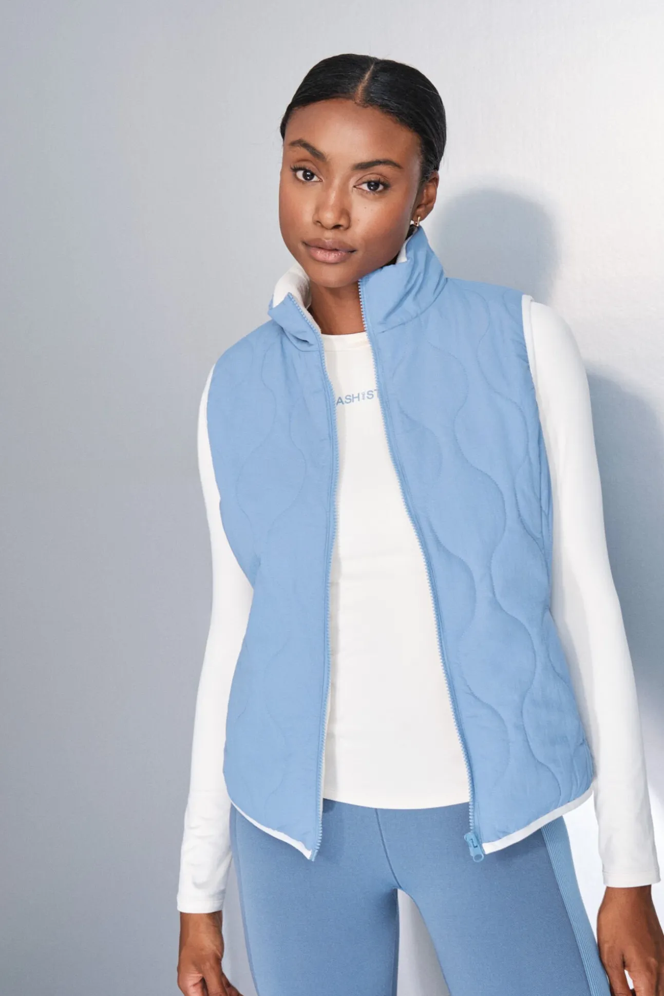 Chaleco acolchado forrado azul