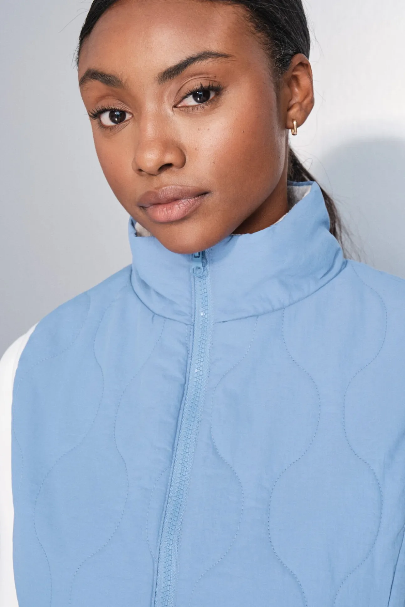 Chaleco acolchado forrado azul