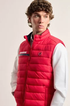 Chaleco acolchado rojo banda Valecuatro