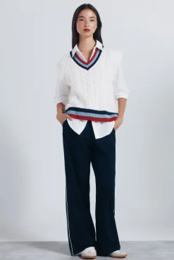 Chaleco contraste canalé