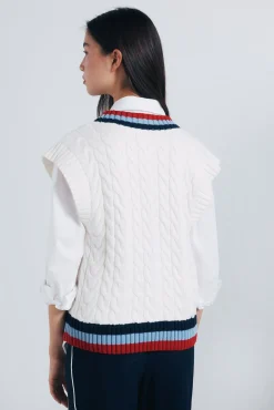 Chaleco contraste canalé